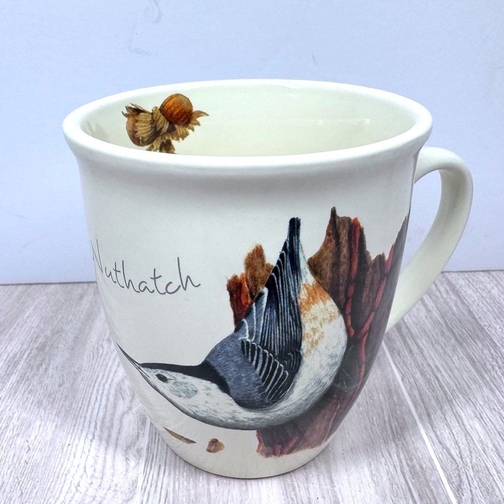 CJ Wildlife White Breasted Nuthatch Bird Coffee Mug Nature Woodland Cup
